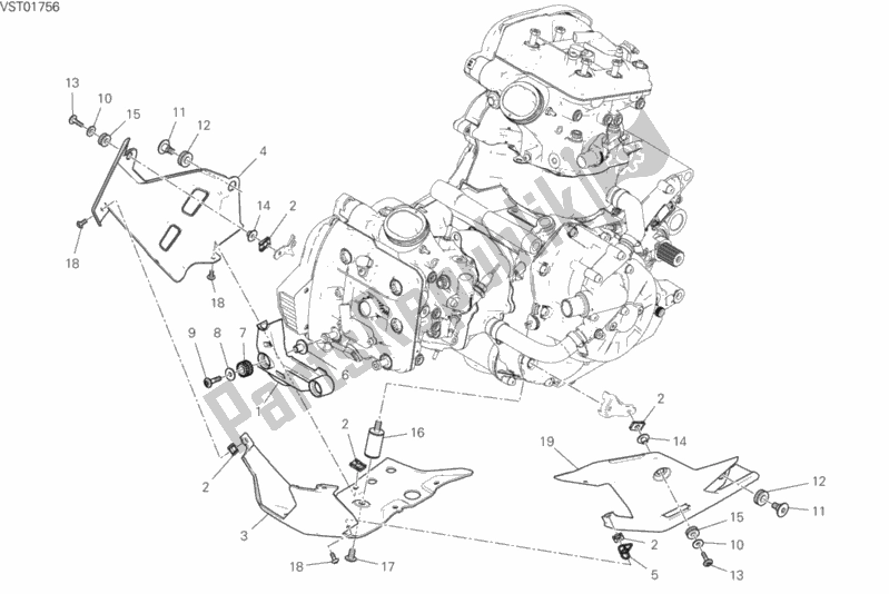 Tutte le parti per il 34b - Carenatura del Ducati Multistrada 1260 S Touring USA 2019